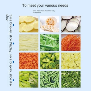 Chất lượng cao thương mại Rau cắt slicing băm nhỏ trái cây chip Chopper cà rốt hành tây khoai tây Slicer salad Dicer máy - Product Image 3