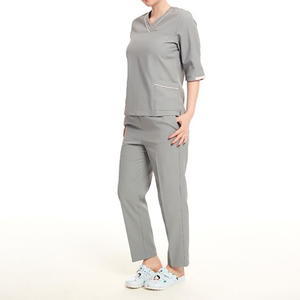 Uniformes Médicos de Mezclilla con Logotipo Personalizado, Trajes de Enfermera, Esteticista, Dentista, Hospital, 2 Piezas, Unisex - Product Image 3