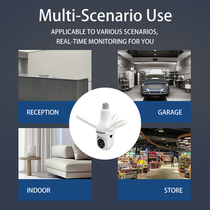 JOAREON 2MP 2MP kablosuz WIFI akıllı kamera gece görüş otomatik izleme güvenlik kamera ev kapalı CCTV ampul kamera ile işık - Product Image 6