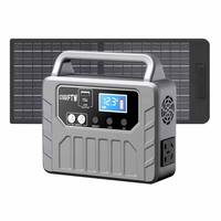 Sistema de Energía Solar Portátil Mini de 200W y 12Ah, Estación de Energía de 155Wh para Carga Móvil, Iluminación LED y Portátiles