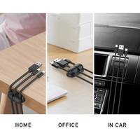 Lot de 6 organisateurs de câbles support de câbles de bureau Clips rangés support de fil adhésif solide pour organiser le fil de cordon USB bureau à domicile