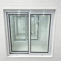 Fenêtre coulissante en PVC résistant au vent, structure interne renforcée