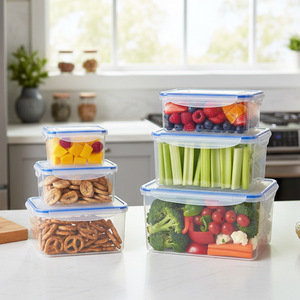 Food <b>Storage</b> Container Rectangle Transparent PP Airtight Microwave Safe For Fruit Vegetable <b>Camping</b> Lunch <b>Box</b> - Product Image 3