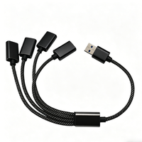 Cable USB 2.0 Tipo-C 3 en 1 con Cubierta Trenzada de Nailon, Conductor de Cobre Puro para Teléfonos Móviles, Laptops y Tabletas - Extensión de Carga