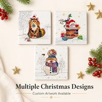Vente flash : Sous-verres en céramique personnalisés avec impression UV, motifs de Noël, pour protéger la table