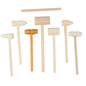 Mini martillo de madera pulido para bebés, martillo de juez de madera con función anticaída para golpear pasteles, martillo de madera para golpear pasteles. - Product Image 1