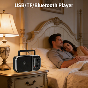 <span class=keywords><strong>Radio</strong></span> Portátil de Plástico AM/FM con Reproductor de Tarjetas USB/TF Que se Puede Conectar a la Entrada de Auriculares de 3.5mm - Product Image 4