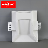 Spot encastré carré de plafond fixe de haute qualité pour intérieur, avec support de lampe GU10 MR16 en plâtre