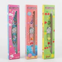 Montre à quartz pour enfants en 3D, dessin animé, bracelet en PVC imperméable, boîtier en alliage, cadeau d'anniversaire pour filles et garçons, motifs mignons de licorne et de sirène, couleurs vives