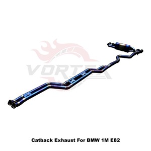 Échappement Vortex à optimisation sonore agressive pour BMW 1M Coupé E82 3.0T 2011-2012, bleu titane, soupape électrique - Product Image 5
