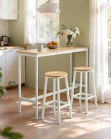 Tabouret de bar pivotant de style industriel moderne, siège en bois haut avec structure en métal pour hôtel, cuisine, salon, chambre, 64 cm de hauteur