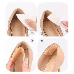แผ่นรองส้นเท้าแบบโฟมคุณภาพสูง YNBG R156 นุ่ม ทนทาน ป้องกันการเสียดสี ปรับขนาดได้ สีดำ/สีแอพริคอต - Product Image 2
