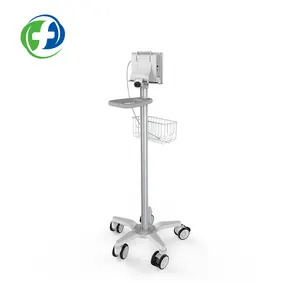 Manufacturer Light And Easy To Push Mobile Computer Laptop Workstation Emergency Cart Patient Trolley