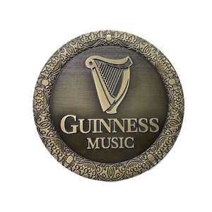 Tùy Chỉnh Thiết Kế Cổ Điển Nhôm Brass Khắc 3D Cứu Trợ UV In Ấn Kim Loại Mảng - Product Image 1