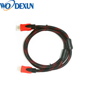 WODEXUN HDMI Cable 1080P Male To Male Braided Red Black For <b>TV</b> Computer Set Top Box - Product Image 1