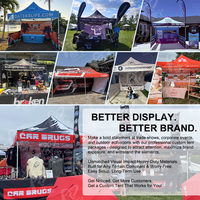 RONNINGSTAR tenda pameran dagang Logo kustom 3x3 tenda acara cetak warna penuh tenda iklan pameran pesta luar ruangan untuk dijual