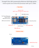 Harga Pabrik Asli Orange Pi Zero 2 W 1GB RAM DDR4 Mini PC Allwinner H618 WiFi BT BLE SBC Komputer Papan Tunggal Zero 2W