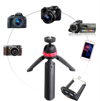 Tripod meja kamera Mini portabel, Tripod stik Selfie untuk ponsel, 360