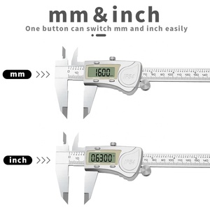 <span class=keywords><strong>Calibrador</strong></span> Digital <span class=keywords><strong>Vernier</strong></span> con Pantalla LCD Grande, Resistente al Agua IP54, 0-150 mm/6 Pulgadas, Herramientas de Medición de Acero Inoxidable para Metal Electrónico - Product Image 2