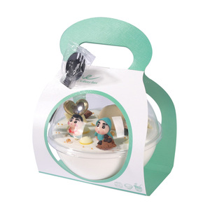 Boîtes en papier kraft jetables de qualité alimentaire pour gâteaux, salades, mousses de Noël, pâtisseries, transparentes, 350 ml, 500 ml, 700 ml, gaufrage - Product Image 5