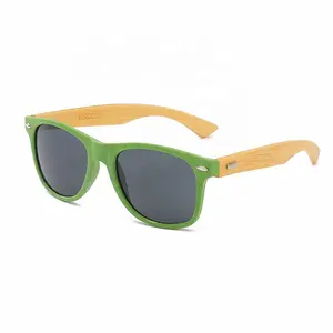 Feirong Wholesale Custom Logo Recycled Eco Friendly Straw Wood Sunglasses Biodegradable Circular Square Glasses