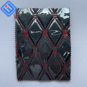 Materiales de cuero de tela de vinilo acolchada con respaldo de <span class=keywords><strong>espuma</strong></span> cosida con <span class=keywords><strong>diamante</strong></span> al por mayor para la tapicería de La alfombrilla del coche de la cubierta del asiento del coche - Product Image 4