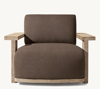Chaise longue d'extérieur en teck TAVIRA - Écologique et résistante aux intempéries pour villa, hôtel, jardin