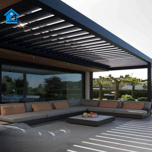 Toldo de Aluminio <span class=keywords><strong>4x3</strong></span>, Eléctrico, Resistente a la Lluvia, para Exteriores, con <span class=keywords><strong>Techo</strong></span> Retráctil de Láminas, para Patio Trasero - Product Image 6