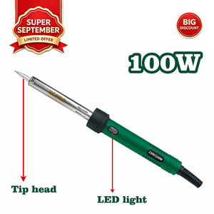 100W Electric Soldering <strong>Iron</strong> 220V High Power <strong>Welding</strong> Tool with LED Light Replaceable Tip Fast Heat up for Industrial Repair DIY - Product Image 1