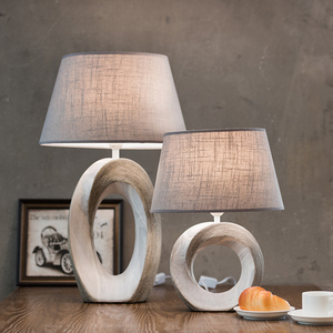 China Wholesale Cheap Hotel Bedside <strong>Lamp</strong> Custom Vintage White Office <strong>Table</strong> <strong>Lamp</strong> Ceramic With Logo - Product Image 2