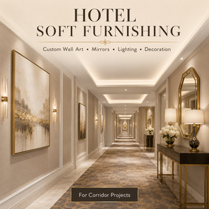 Proveedor Integral de Artículos de Decoración para Hoteles, Arte Mural, Pintura al Óleo, Espejos, Accesorios de Iluminación para Vestíbulos, Pasillos y Proyectos - Product Image 1