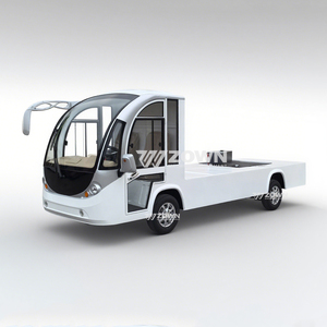 Compact Electric <b>Flatbed</b> Utility <b>Truck</b> Closed Driver Cabin Warehouse Delivery Vehicle - Product Image 2