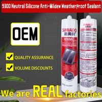 Scellant neutre 100% silicone résistant aux intempéries 300ml, anti-moisissure, séchage rapide, haute adhérence, mastic pour verre pour la construction et les fenêtres