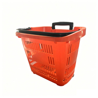 Panier de courses portable grande capacité en plastique PP épaissi, idéal pour les supermarchés et les magasins de proximité