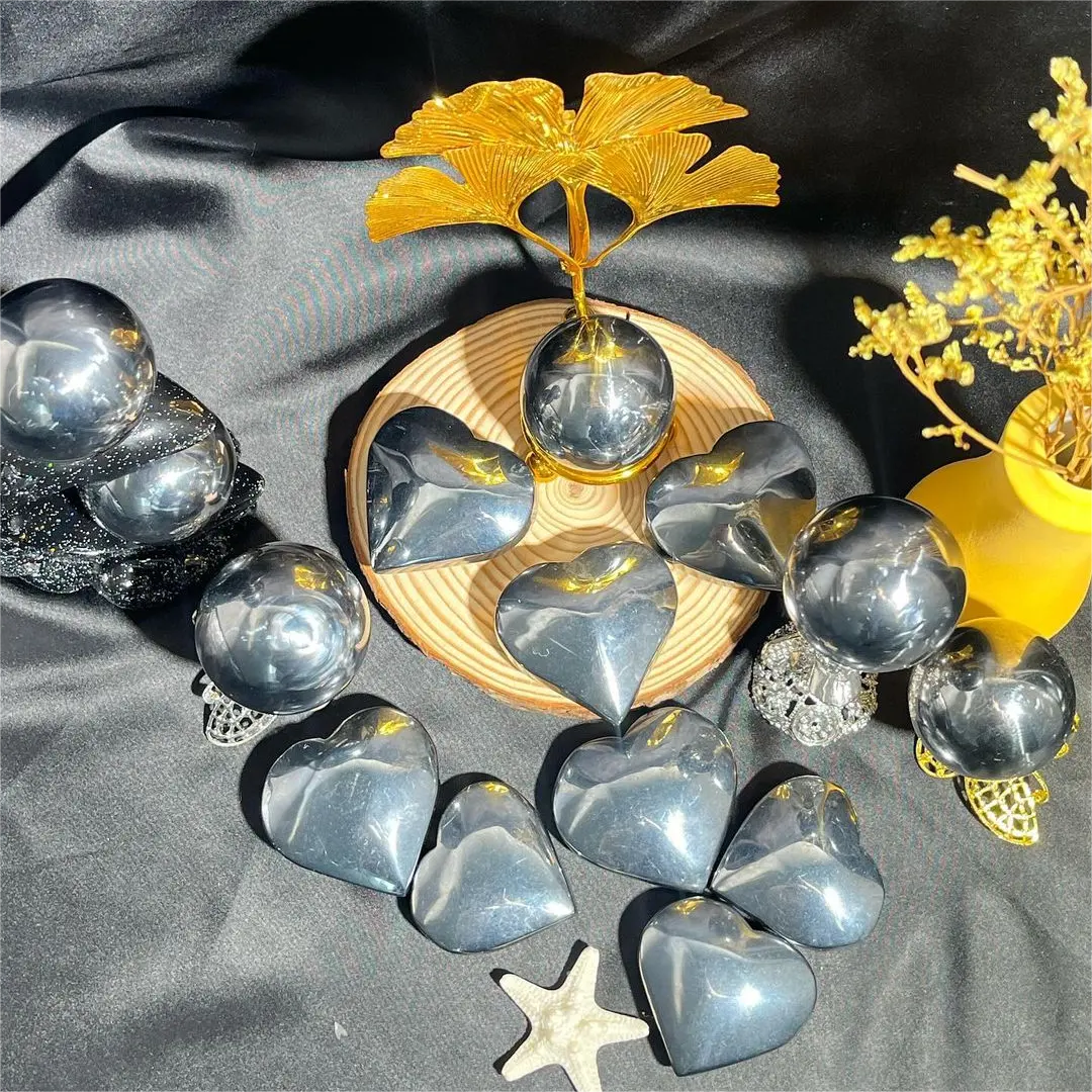 Высококачественные камни из натурального хрусталя, оптовая продажа, шарик, хрустальный шар, терагерц, сердце, терагерц, сфера для исцеления души