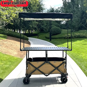 Outdoor Picnic Beach Camping Cart <b>Trolley</b> Garden Trail <b>Foldable</b> - Product Image 3