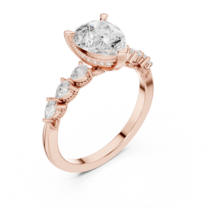 Elegante anillo de oro de 10Kt, 14Kt, 18Kt, 22Kt con diamante cultivado en laboratorio para mujer, joyería fina, anillo de compromiso, regalo de aniversario para ella. - Product Image 2