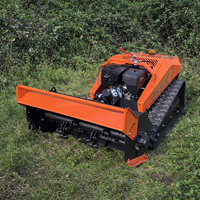 Tondeuse à gazon à braquage zéro 40 °   Débroussailleuse robotisée robuste Loncin 420CC à moteur essence Euro 5/EPA pour usage agricole en pente maximale