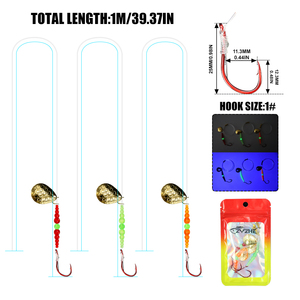 Komcamcis <span class=keywords><strong>2025</strong></span> mới Gourd Bead sequin Giàn Khoan câu cá sáng và cao có thể nhìn thấy hạt Sharp Red móc và flasher muỗng trên nước mặn - Product Image 2