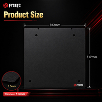 Autocollant magnétique pour Creality K1 MAX 317x312x1.5mm, base magnétique souple résistante à la chaleur, pièce d'imprimante 3D