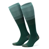 Nouveauté Chaussettes de compression noires pour hommes et femmes de haute qualité 15-20mmhg Printemps Fibre de bambou Motif tricoté imprimé