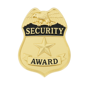 Golden Metallic 3D Eagle Shield Insignia DE SEGURIDAD Premio a la Excelencia Esmalte suave en relieve Pin DE SEGURIDAD corporativo personalizado - Product Image 1