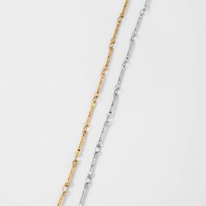 Collar de Cadena de Bambú de Acero Inoxidable con Baño de Oro de 24K, Nueva Tendencia al por Mayor para Hombres y Mujeres - Product Image 1