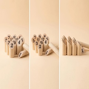Jouet interactif éducatif précoce pour enfants en bois Montessori avec 13 épingles écologiques |   OEM ODM Vente en gros - Product Image 2