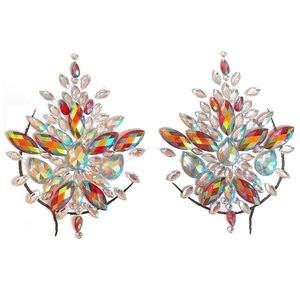 Sein bijou autocollant poitrine gemme paillettes strass <span class=keywords><strong>tatouage</strong></span> <span class=keywords><strong>temporaire</strong></span> décoration bijoux corps Art décor pâte pour cristal Festival - Product Image 1