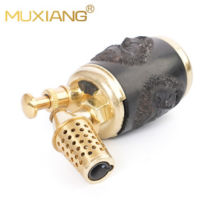 Muxiang Wooden Cigar <b>Lighter</b> Butane Gas Refill <b>Windproof</b> Solid Wood Carving Business Gift - Product Image 4