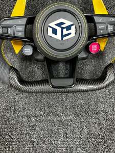 Volante Deportivo de Fibra de Carbono y Alcántara Negro, Elegante y Duradero, para <span class=keywords><strong>Audi</strong></span> <span class=keywords><strong>Q</strong></span> C8 A1 A3 A4 A5 A6 A7 A8 B6 B7 B8 B9 C6 C7 TT R8 - Product Image 4