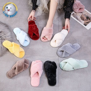 Custom Spring Winter Fashion <b>Women's</b> <b>Fluffy</b> Plush TPR Midsole Warm Indoor for White - Product Image 6