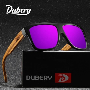 2024 DUBERY nouveau motif zèbre lunettes de soleil en bois pour hommes femmes noir noyer bois polarisé logo personnalisé sport lunettes de soleil <span class=keywords><strong>2023</strong></span> - Product Image 1