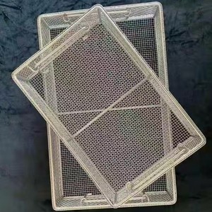 Cestas de desinfección de malla de alambre prensado de acero inoxidable, cesta de almacenamiento de instrumentos quirúrgicos - Product Image 3